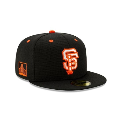 Black San Francisco Giants Hat - New Era MLB 2021 Spring Training 59FIFTY Fitted Caps USA8042957